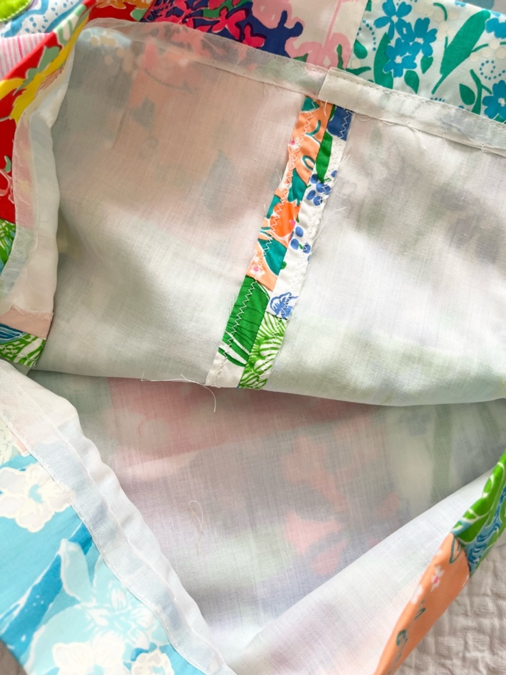 Lilly Pulitzer Rare Vintage 1960s, 1970s The Lilly Skirt PATCHWORK Skirt - Picture 5 of 8